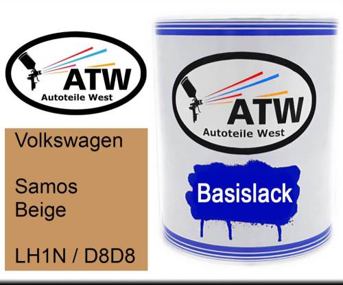 Volkswagen, Samos Beige, LH1N / D8D8: 1L Lackdose, von ATW Autoteile West.